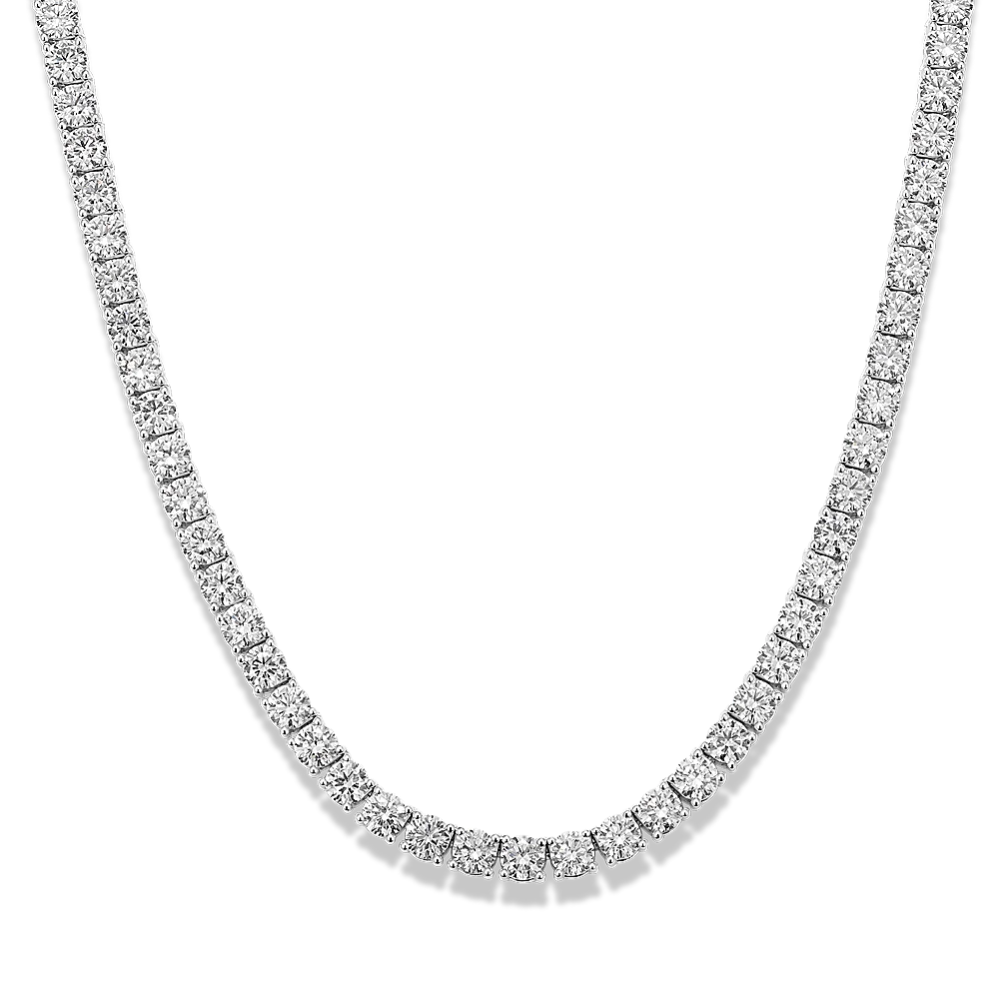 "Big Boss" Tennis Necklace White Gold
