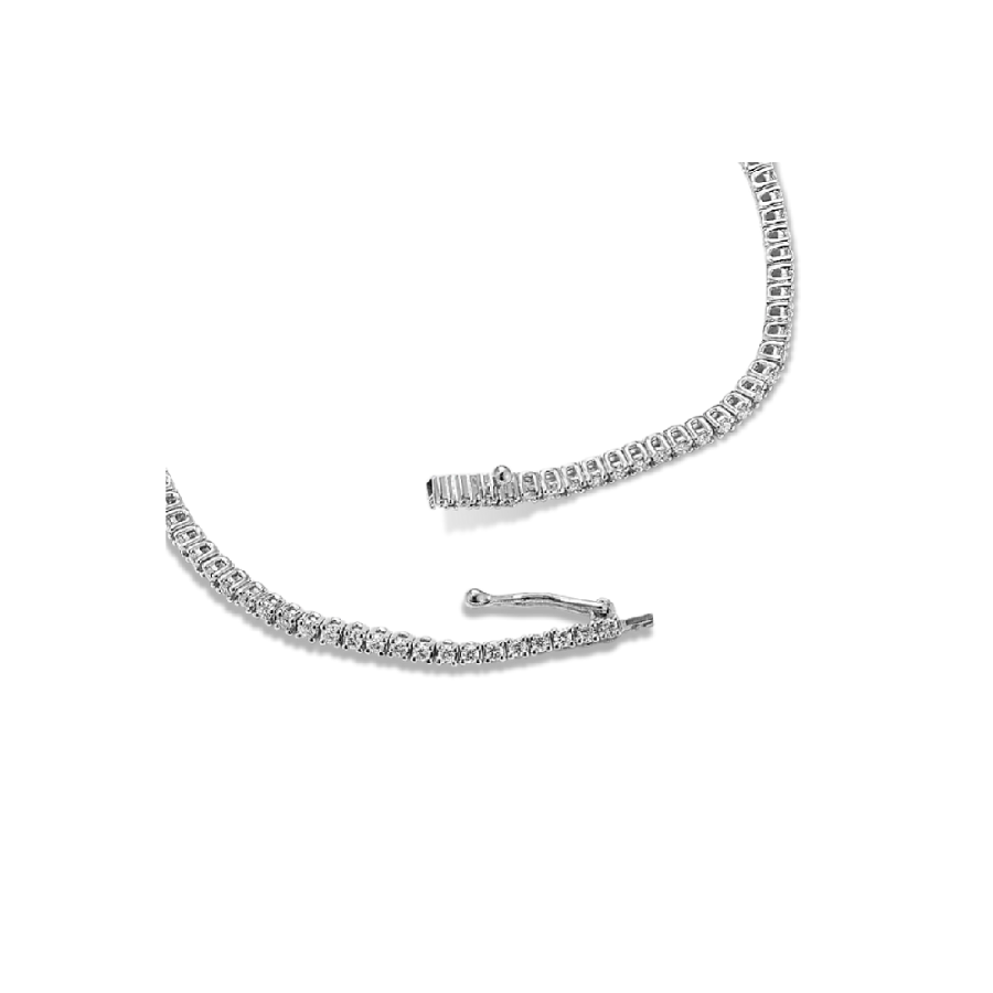 "Slight Flex" Tennis Bracelet White Gold