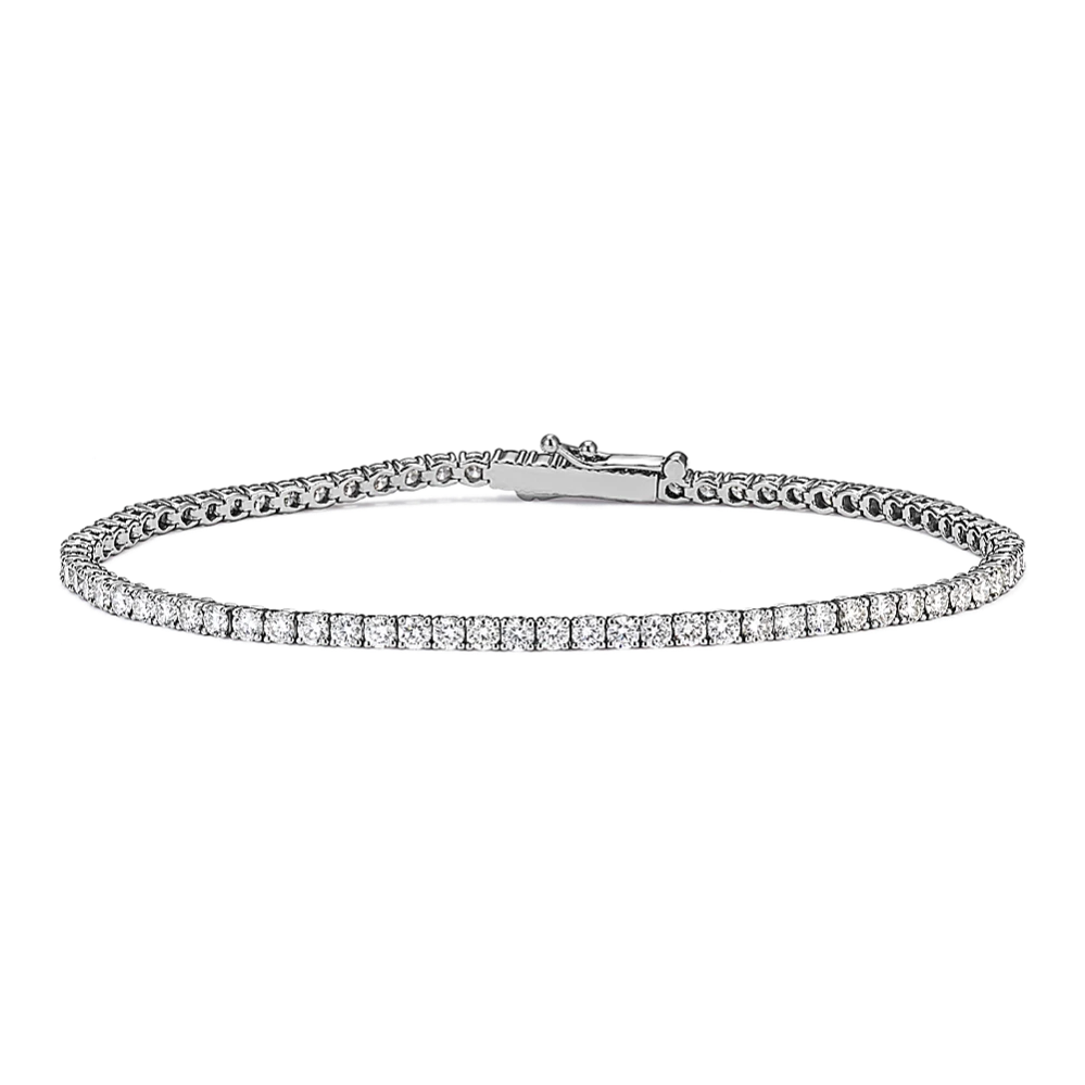 “Conversation Starter” Tennis Bracelet White Gold