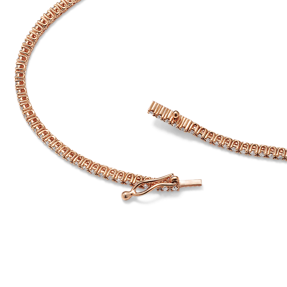 "Slight Flex" Tennis Bracelet Rose Gold