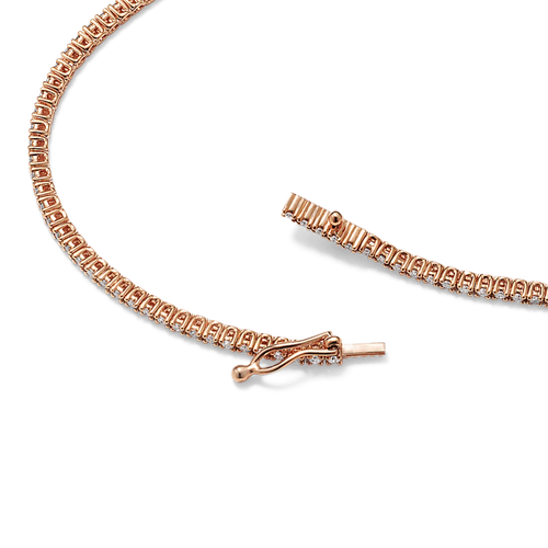 "Slight Flex" Tennis Bracelet Rose Gold