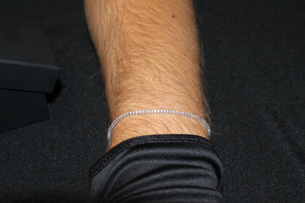 "Slight Flex" Tennis Bracelet White Gold