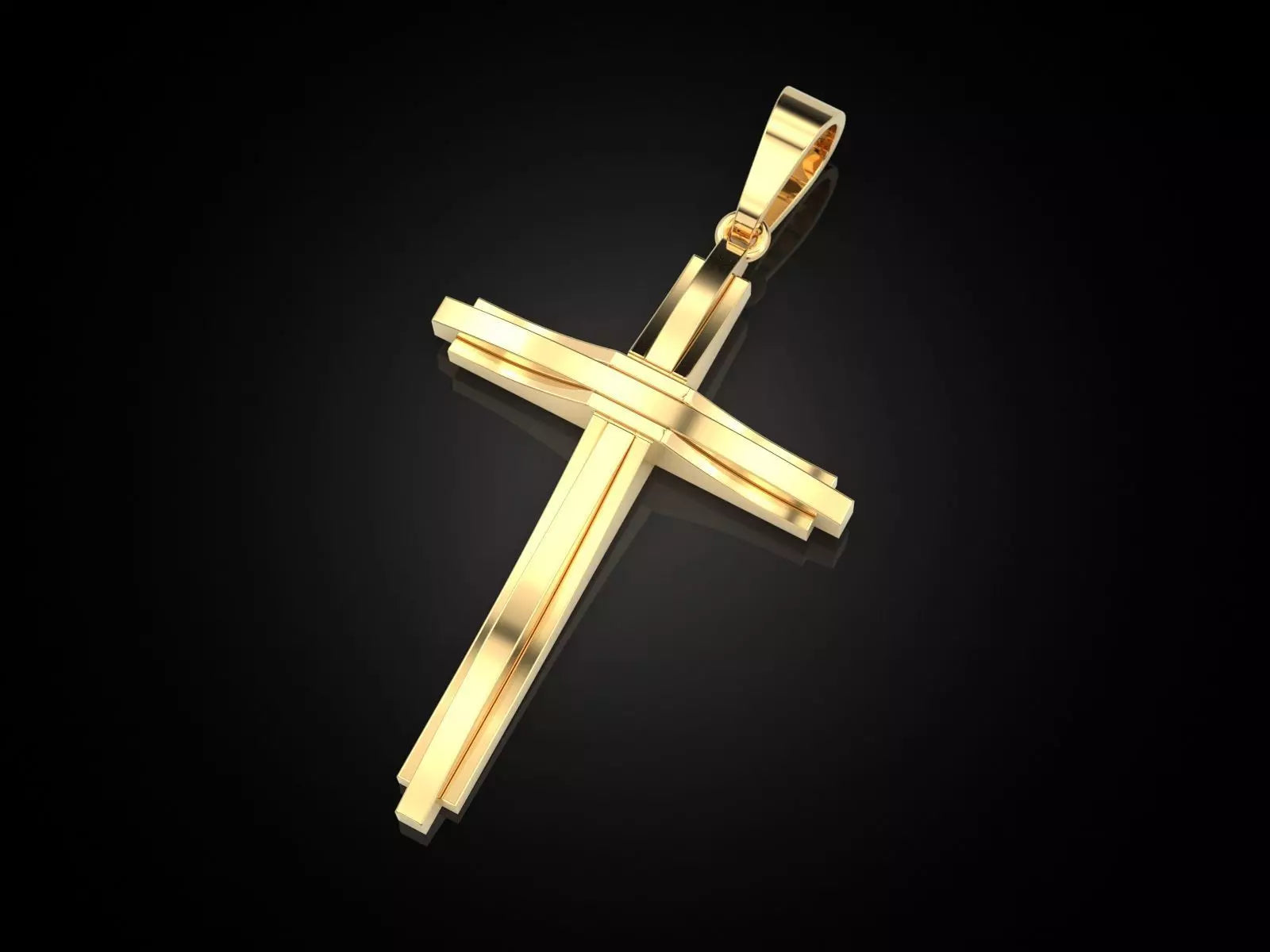 Layered Cross Pendant