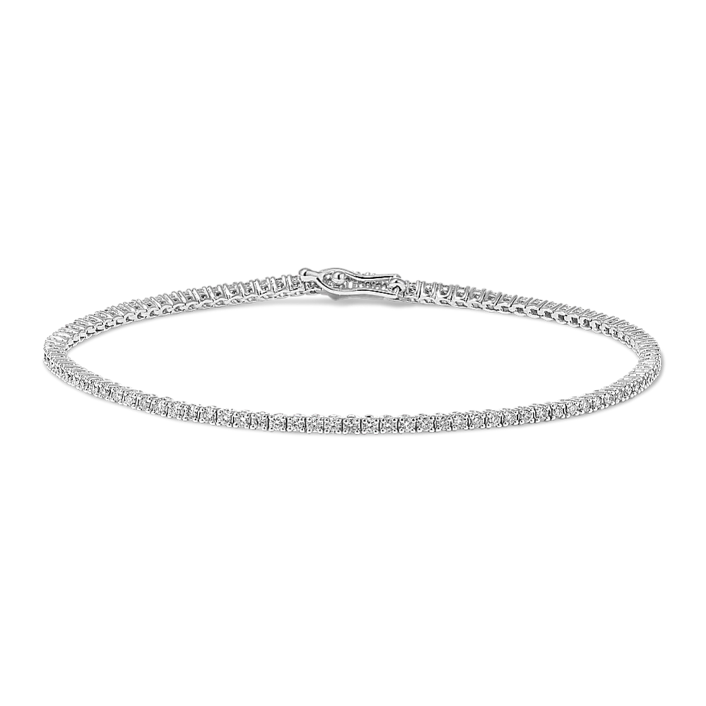 "Slight Flex" Tennis Bracelet White Gold