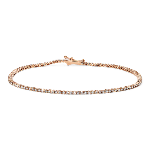 "Slight Flex" Tennis Bracelet Rose Gold
