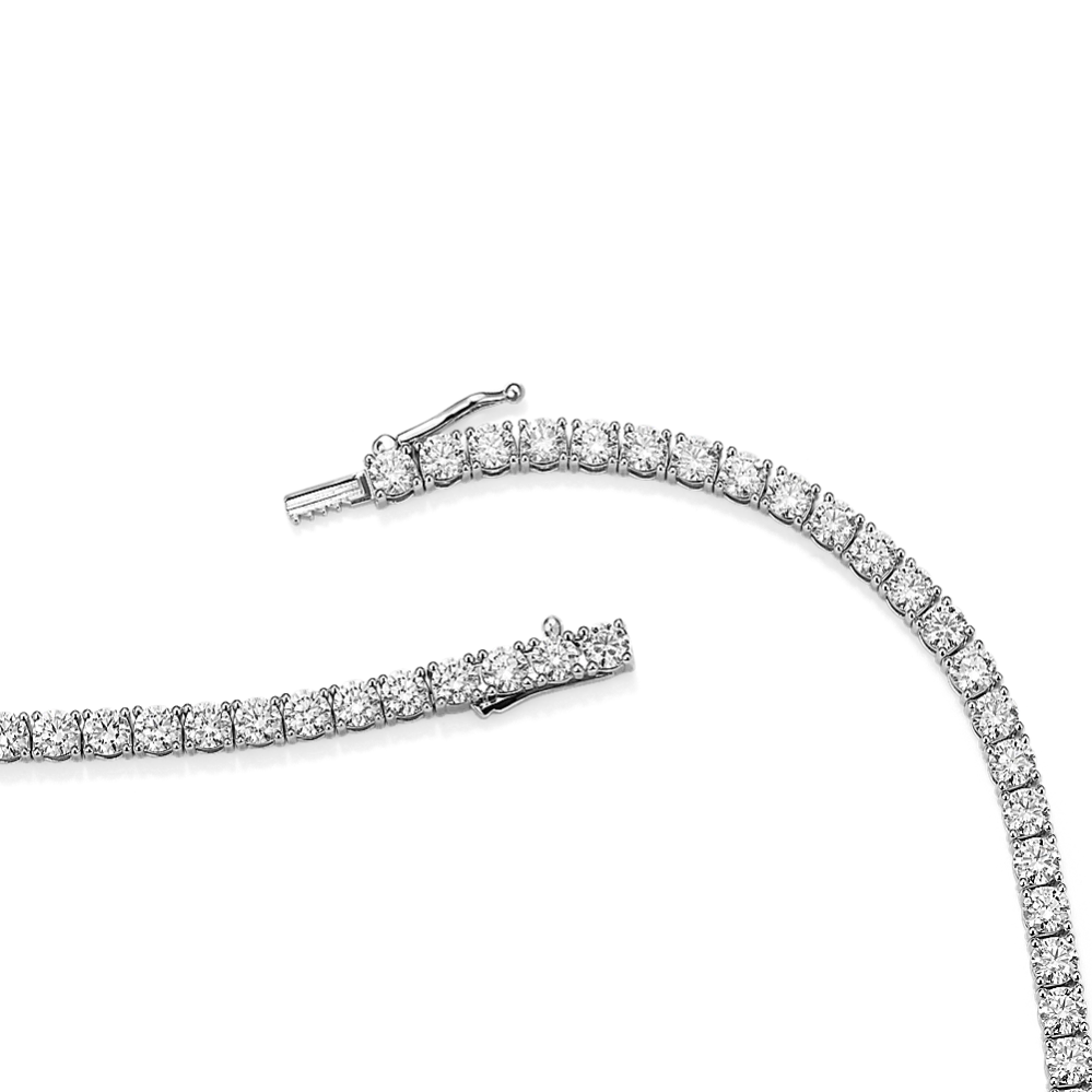 "Big Boss" Tennis Necklace White Gold
