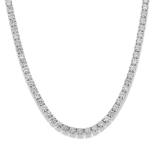 "Big Boss" Tennis Necklace White Gold