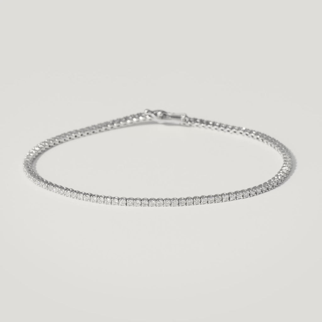 "Slight Flex" Tennis Bracelet White Gold