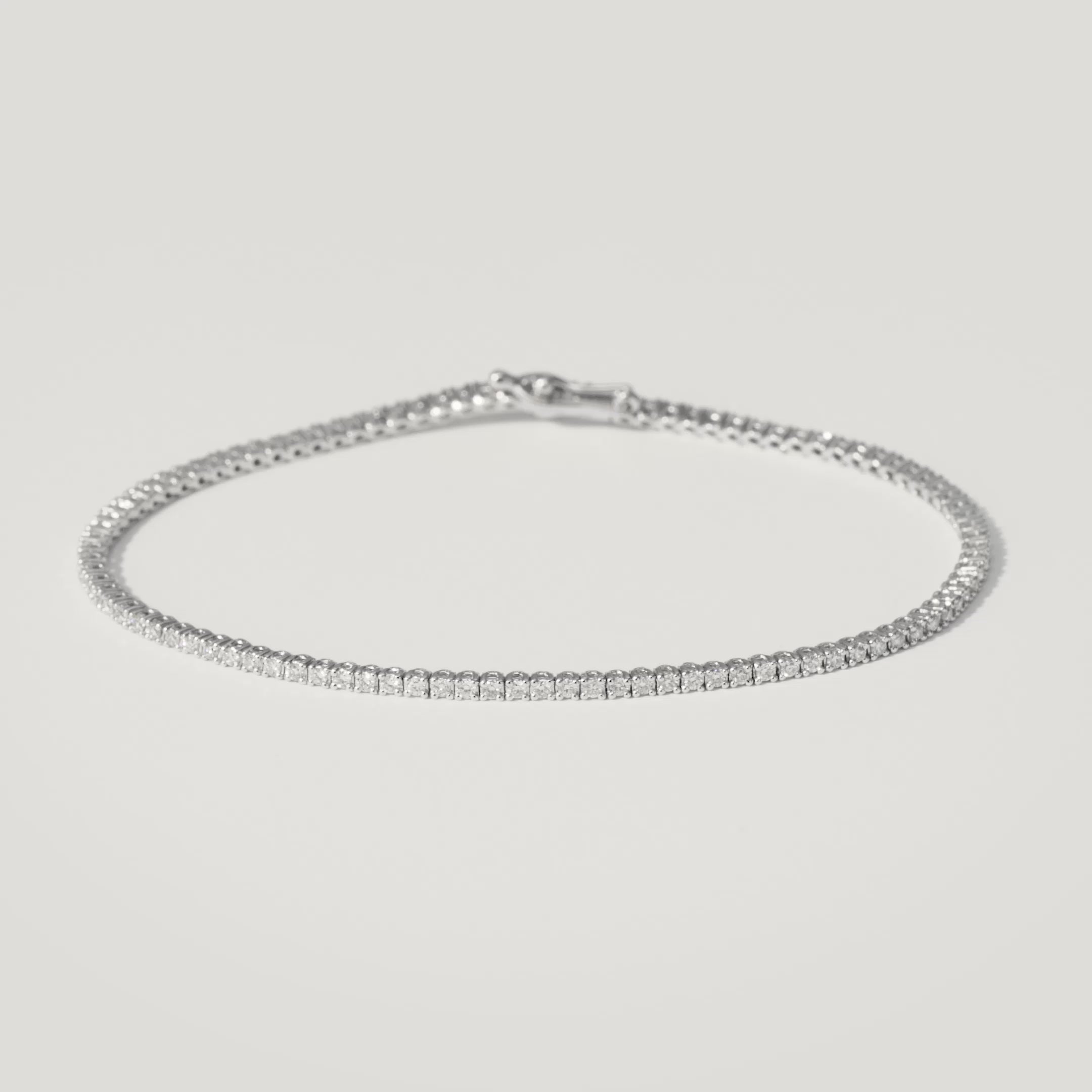 "Slight Flex" Tennis Bracelet White Gold